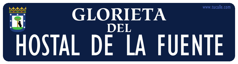 cartel_de_glorieta-del-HOSTAL DE LA FUENTE_en_madrid_antiguo